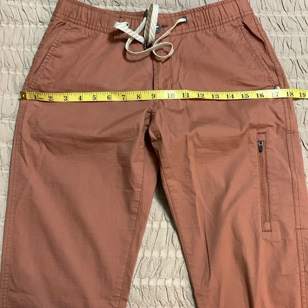 Vuori Women’s Ripstop Mauve Elastic Waist Drawstring Cotton Five-Pocket Pants XS